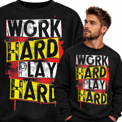 BLUZA  NA SIŁOWNIĘ WORK HARD 3